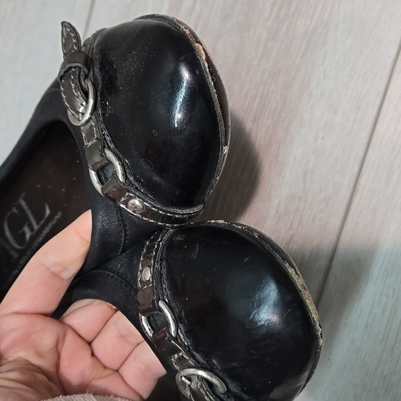 AGL Attilio Giusti Leombruni Women's Black Ballet Flats Leather Shoes 38/8 - Picture 4 of 14